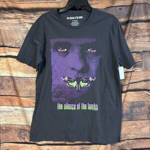 Silence of the Lambs T-Shirt Mens M Purple Moth Horror Movie Hannibal Lecter